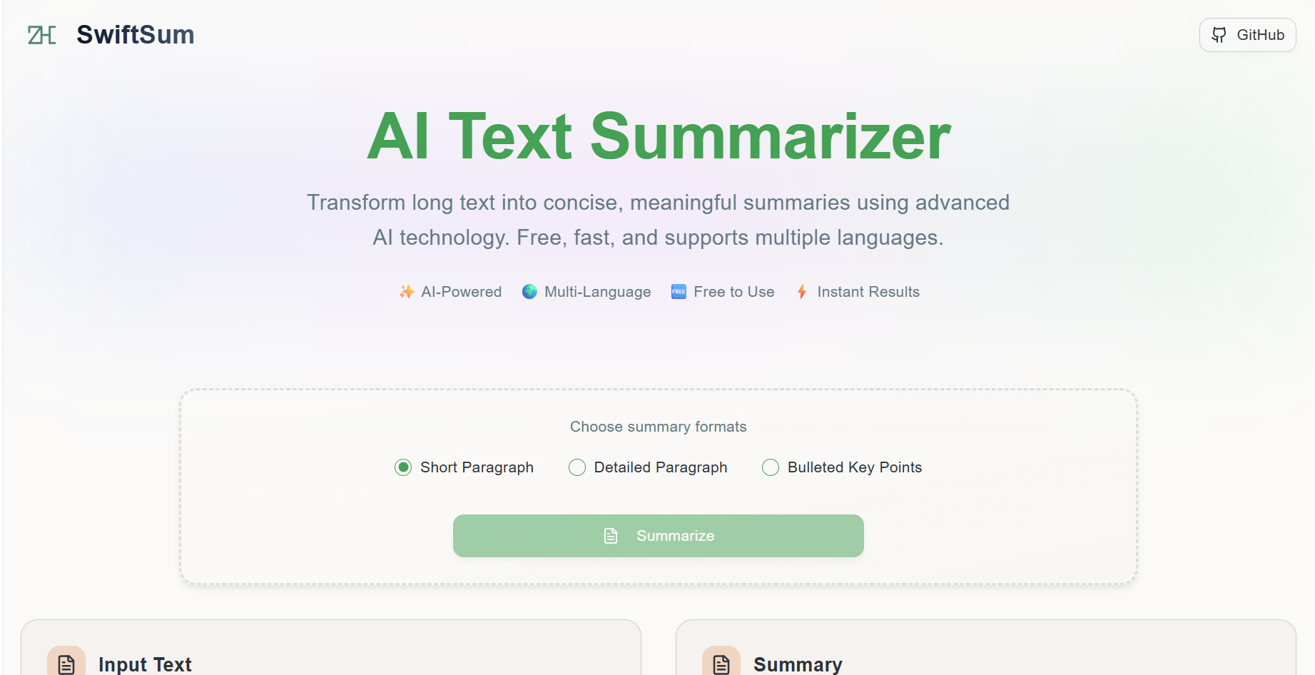 AI Text Summarizer